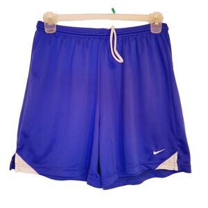 Nike Dri-Fit blue and white drawstring waist running athletic shorts size L